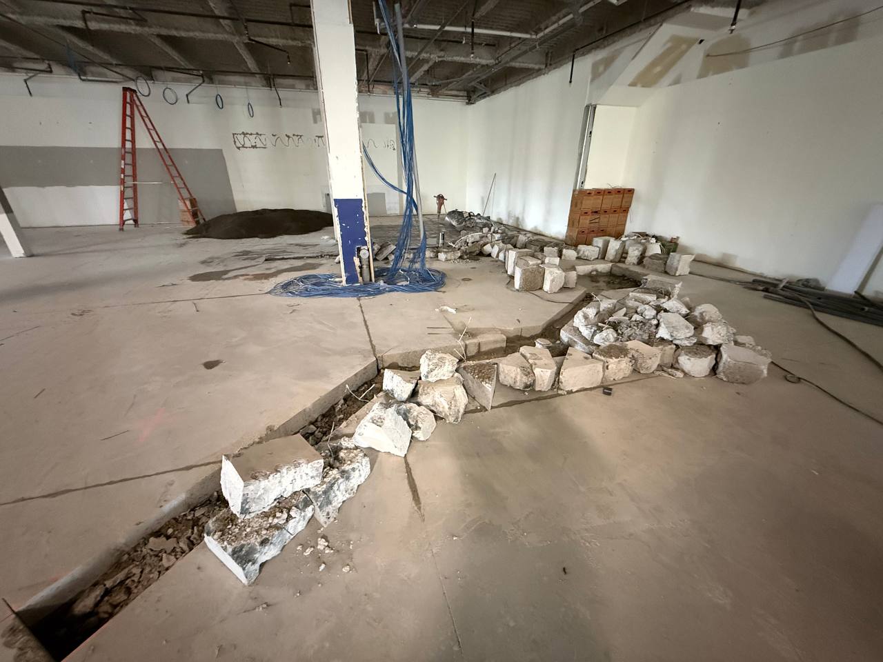Cutting Concrete Floor
